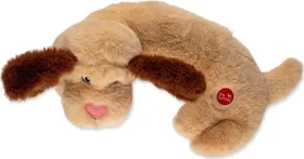 DOG FANTASY Hračka Cuddle Pejsek nahřívací hnědá / Plyšová hračka pro psy / 29 cm / levandule (454-860743)