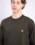 Tričko Carhartt WIP L/S Chase T-Shirt Olive/Gold