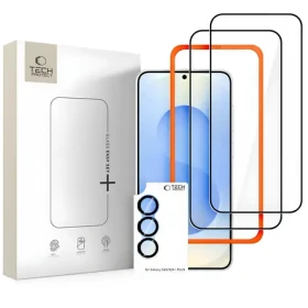 Tech-Protect Easy Set+ černá / Ochranné tvrzené sklo / Samsung Galaxy S26 / 3 ks