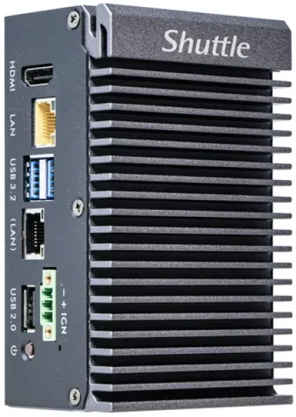 Shuttle Barebone Edge SPCEL03 černá / Mini-PC / Intel Atom x6413E / SO-DIMM DDR4 / M.2 / 2x LAN / Bez OS (SPCEL03)