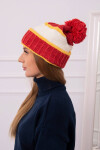 Dámská čepice Kinga K297 red+mustard+ecru UNI