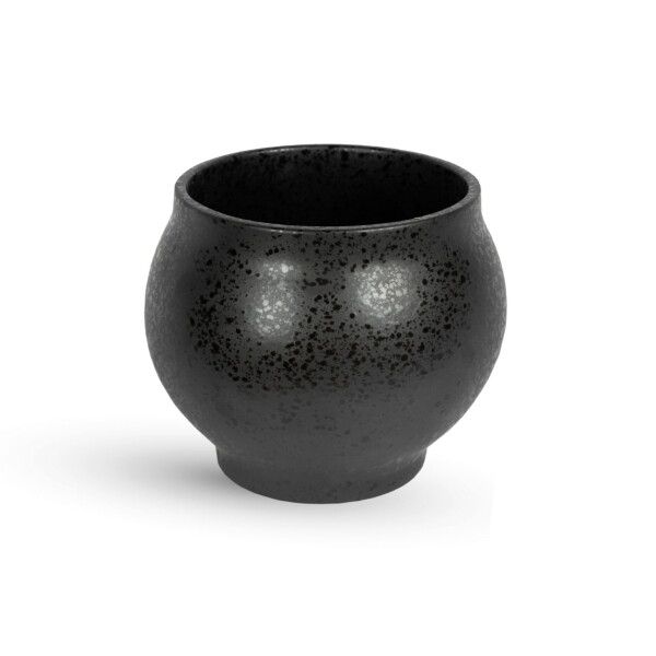 Storefactory Keramický obal na květiny Berghalla Black Medium, černá barva, keramika