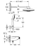 GROHE - Rainshower SmartControl Sprchový set Duo pod omítku s termostatem, 36 cm, chrom 26443000