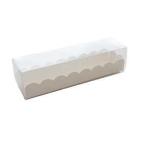 Transparentní krabička na makronky, pralinky 16x5x5xcm
