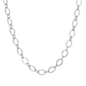 Ocelový náhrdelník Denisa, chirurgická ocel, Stříbrná 57 cm