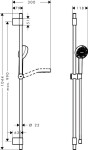 HANSGROHE - Activera Select S Set sprchové hlavice, tyče a hadice, 2 proudy, EcoSmart, matná černá 28050670