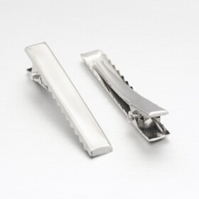 Kovové vlasové spony - 46 x 8 x 11 mm - platinové - 1 ks