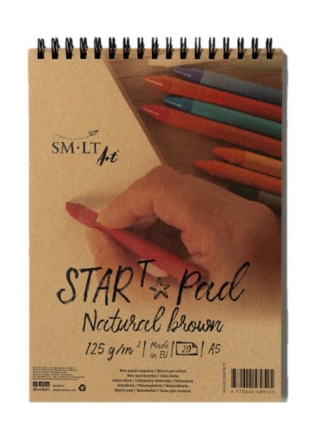 SM.LT Start Pad Natural Brown A5 125 g/m2 20 listů kroužková vazba