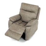 TV a relaxační křeslo s elektrickým ovládáním, potah lanýžová látka v dekoru vintage, 1 motor 240V