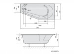 POLYSAN - TIGRA R asymetrická vana 170x80x46cm, bílá 90611
