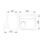 SAPHO - CYCLON bezdotykový elektrický osoušeč rukou 220-240V, 2450W, 265x240x210, nerez lesk 01101.B