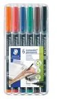 Staedtler Lumocolor permanent S / Popisovač / sada 6 ks / 6 barev / stopa 0,4 mm (313 WP6)
