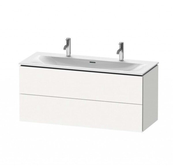 DURAVIT - L-Cube Umyvadlová skříňka 55x122x48 cm, 2 zásuvky, bílá mat LC630901818
