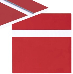 Gravírovací laminát 300 x 200 x 1,3 mm - Červený, bílý