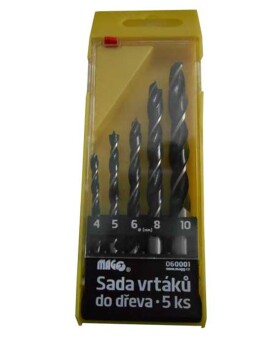 Sada vrtáků do dřeva MAGG 5ks (4,5,6,8,10 mm)