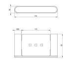 DEANTE - Round černá - Miska na mýdlo, nástěnná ADR_N411