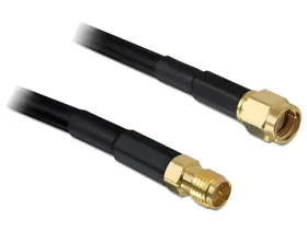 Delock Anténní kabel RP-SMA (M) - RP-SMA (F) černá / Anténní kabel / CFD200 / 15 m / 50 Ohm (89434)