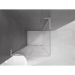 MEXEN/S - Velar L sprchový kout, posuvné dveře 120 x 120, transparent, nikl kartáčovaný 871-120-120-03-97