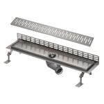SANELA - Nerezové žlaby Sprchový žlab ke stěně, délka 75 cm, lesklá nerez SLKN 06C