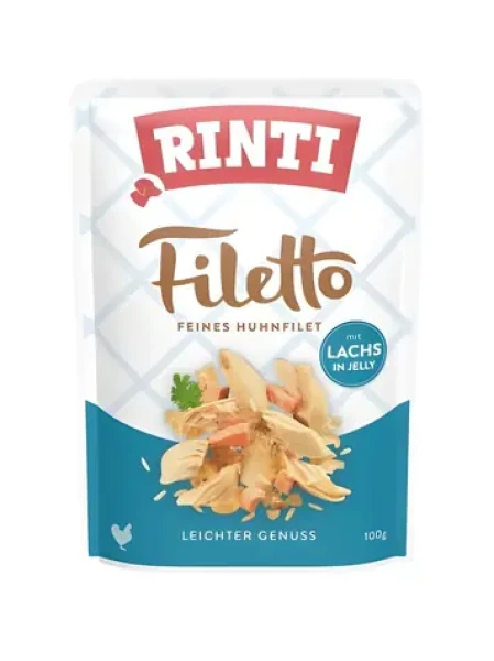 Rinti Filetto kuře a losos v želé / Kapsička pro psy / 100 g (394-95407)