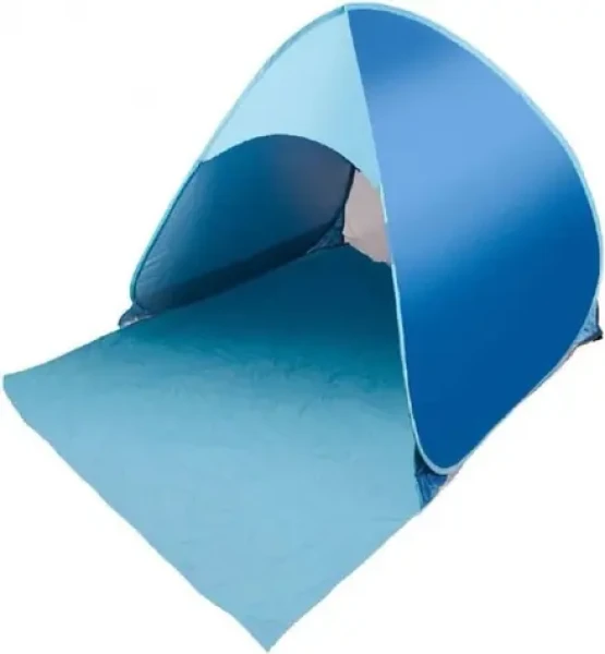 KIK Samorozkládací plážový stan modrý / Plážový stan / UV 50+ / 140 x 120 cm / polyester (KX3266)