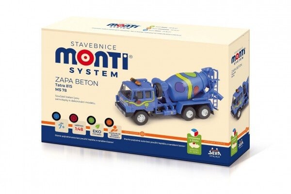 Stavebnice Monti System MS 78 Tatra 815 Zapa beton 1:48 v krabici 32x22x8cm