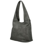 Trendy dámská koženková kabelka na rameno Marlen, tmavě šedá