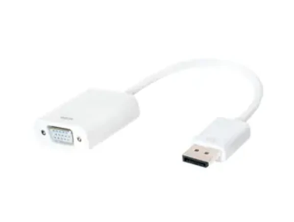 LogiLink CV0059B bílá / Adaptér / DisplayPort - VGA / max. 1920×1200 / 15 cm (CV0059B)