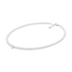 Perlový náhrdelník Agnes - pravé perly, stříbro 925/1000, Stříbrná 40 cm Bílá