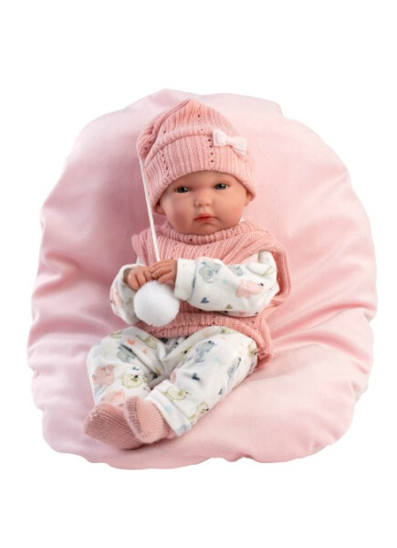 Llorens 63504 NEW BORN HOLČIČKA - realistická panenka miminko s celovinylovým tělem - 35 cm