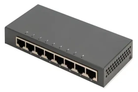 Digitus DN-80066-1 černá / Síťový přepínač / 8 portů / Gigabit Ethernet / unmanaged / bez ventilátoru (DN-80066-1)