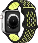 Beline New Sport Silicone černo-žlutý / Sportovní pásek pro Apple Watch / 42/44/45/49 mm (Beli02529)