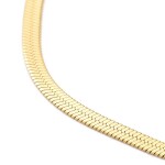 Náhrdelník z nerezové oceli - Herringbone - pozlacený 18K zlatem - 1 ks