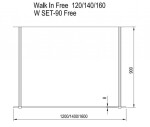 RAVAK - Walk-In Sprchová stěna Walk-in Free 120, 120x200 cm, čiré sklo GW9FG0C00Z1