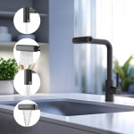 INVENA - Dřezová baterie Nelia 4-funkční Trend, černá BZ-34-004-A