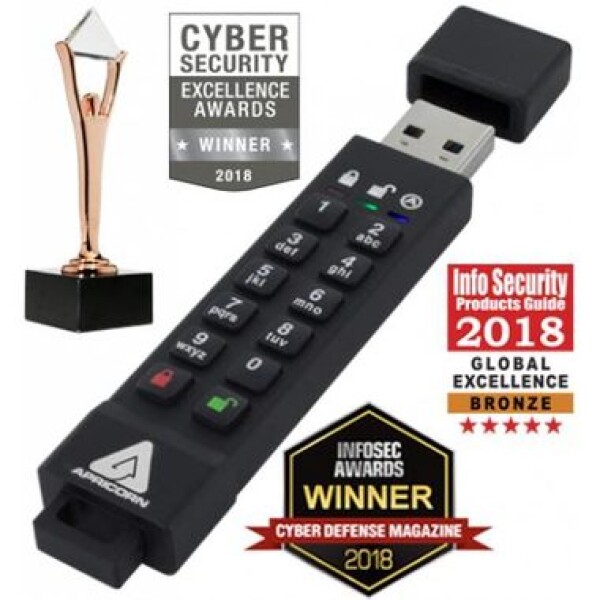 Apricorn Aegis Secure Key 3Z 16GB / 256-Bit AES XTS / Flash Disk / šifrování 256-it AES / USB 3.0 (ASK3Z-16GB)