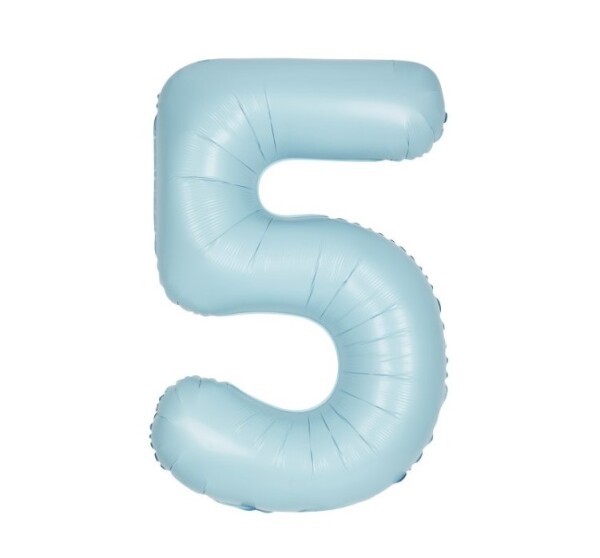 Balónek narozeniny číslo 5 světle modrý 86 cm Balónek narozeniny číslo 5 světle modrý 86 cm