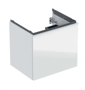 GEBERIT - Acanto Umyvadlová skříňka, 59x54x48 cm, 1 zásuvka, sklo/bílá 503.003.01.2
