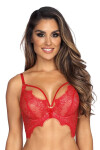 Dámská podprsenka / polokorzet V-9581 Červená - Axami červená 80D
