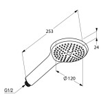 KLUDI - Freshline Sprchová hlavice 12 cm, chrom 6780005-00