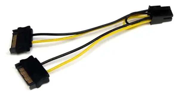 StarTech napájecí kabel SATA na PCIe 6-pin černá / Napájecí kabel / 0,15 m (SATPCIEXADAP)