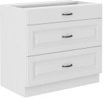 Spodní skříňka Stilo 80 D 3S BB - Premium Box Barva korpusu: Bílá, Barva dvířek: Clay Grey