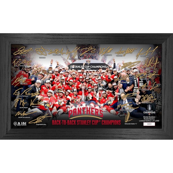 Fanatics Obraz Florida Panthers NHL 2025 Stanley Cup Champions 12'' x 20'' Tradition Signature Frame