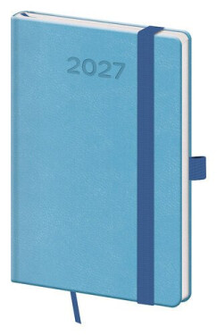 Diář 2027 týdenní kapesní Print Pop - světle modrá