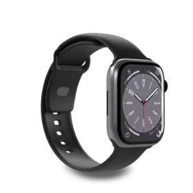 Puro Icon černý / Silikonový řemínek / pro Apple Watch 42/44/45/49 mm / 2 ks