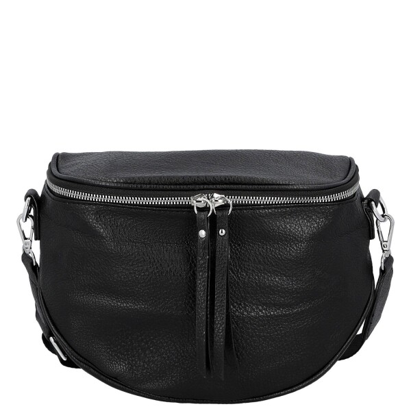 Módní dámská koženková ledvinka/crossbody Pola, černá