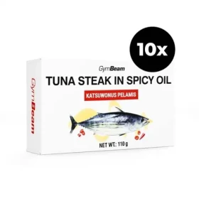 Steak z tuňáka v pikantním oleji - GymBeam (10 x 110 g) (105847-2-10x110g)