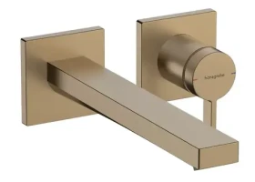Hansgrohe Tecturis E - Umyvadlová baterie pod omítku | s výpustí | 2-otvorová instalace | EcoSmart | kartáčovaný bronz (73051140)