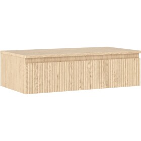 MEXEN/S - Rivel koupelnová skříňka pod umyvadlo 90 cm s deskou, 1 šuplík, reliéf , dub 91A20-09023-1-BFC81