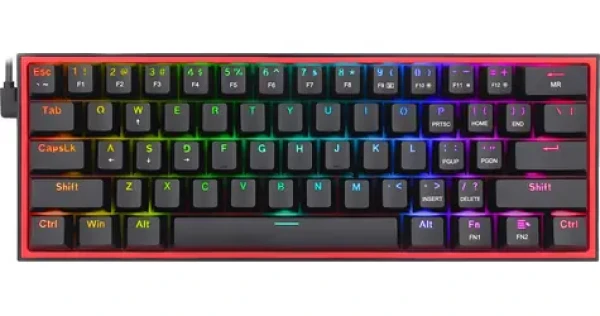 Redragon K617 Fizz Red RGB / Herní klávesnice / mechanická / spínače red / USB / US (K617-RGB)